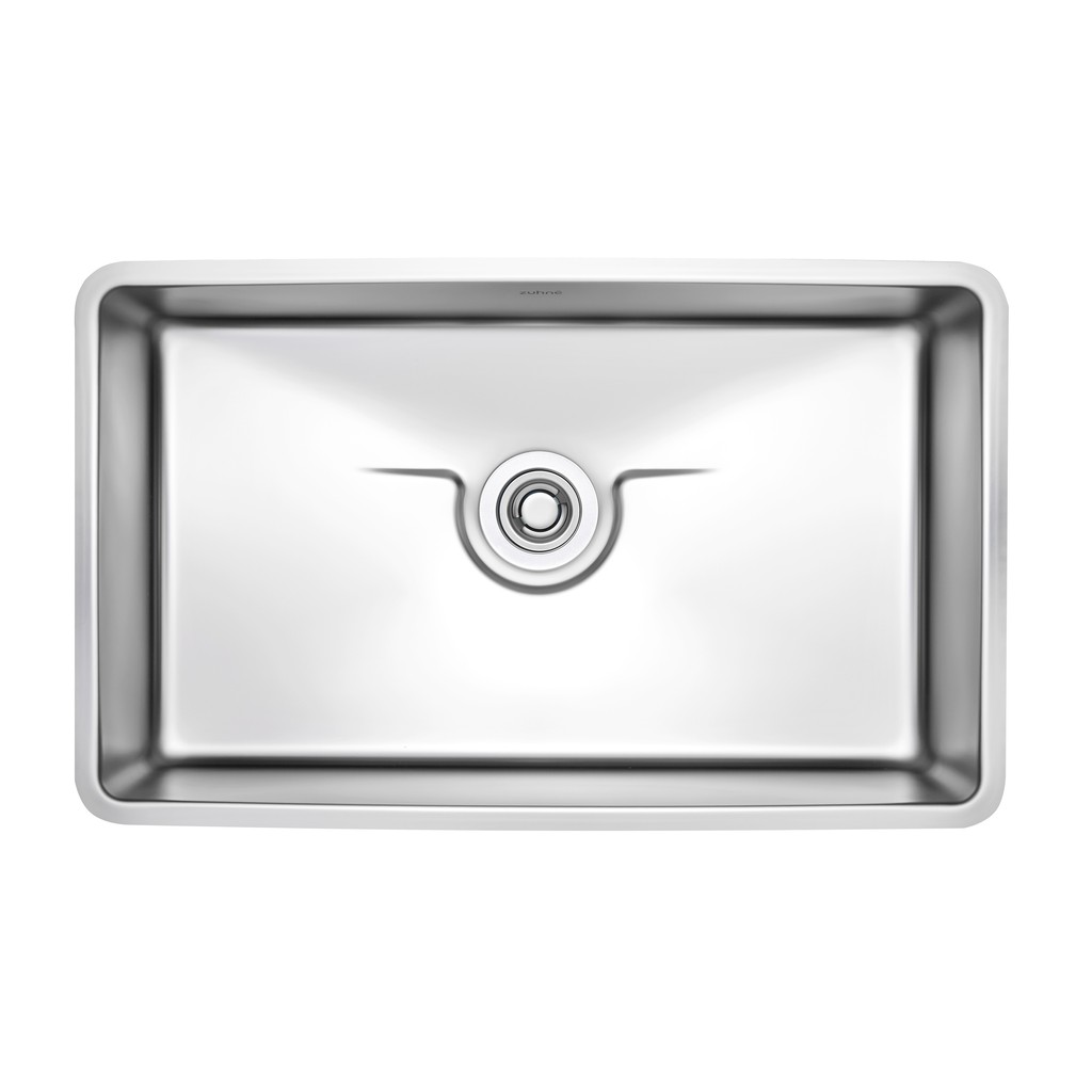 ZUHNE Lumi Single Bowl Undermount Kitchen Sink, 16Gauge Stainless