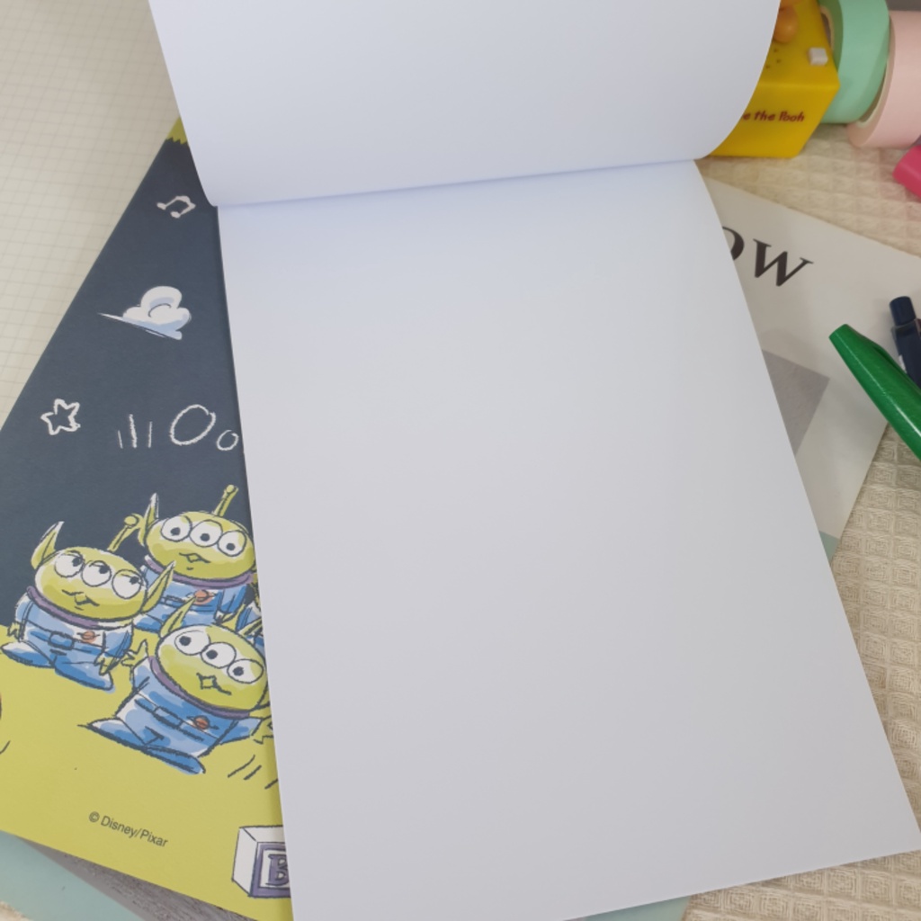 Disney Flip-Up Blank Notepad 25k Three-Eyed Monster Note Pooh Paper Toy ...