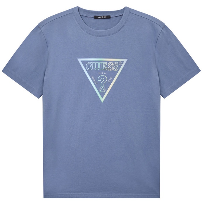 GUESS KOREA 100 Authentic Unisex Gradient Triangle Short Sleeve T shirt Shopee Singapore