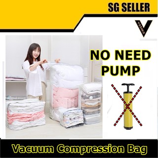 Space-saving Compression Bags - No Vacuum Or Pump Needed - Perfect