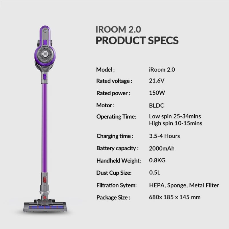 Airbot New iRoom 2.0 2021 Released Cordless Vacuum Cleaner Shopee