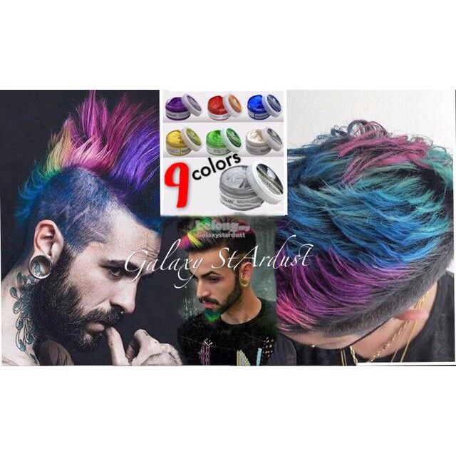 Temporary Dye Color Hair Wax-Shampoo Washable-Easy Instant Change ...