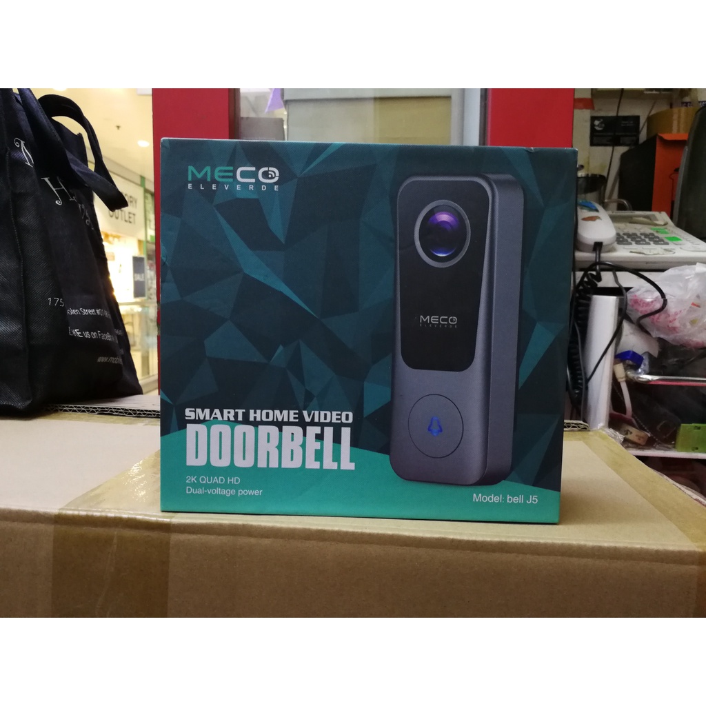 Meco Smart Home Video Doorbell 2K QUAD HD DualVoltage Power Bell J5