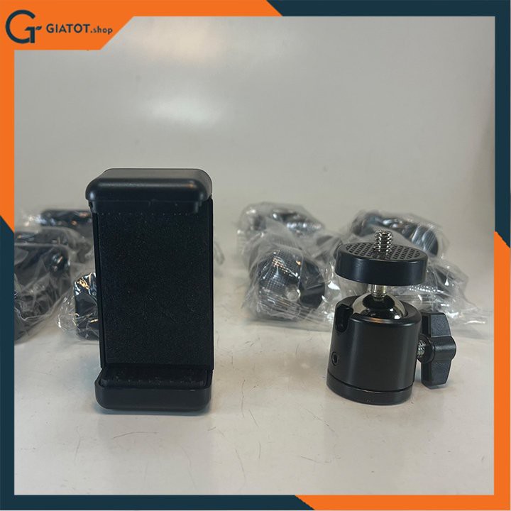 360 rotating ball post and 2-headed telephone clamp head for tripods ...