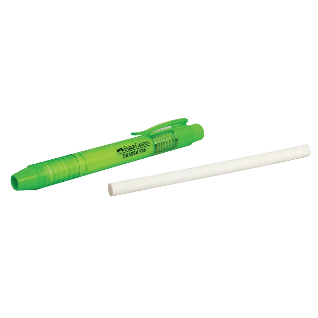 Faber Castell Penghapus Eraser Pen Green Barrel - Gambar 3