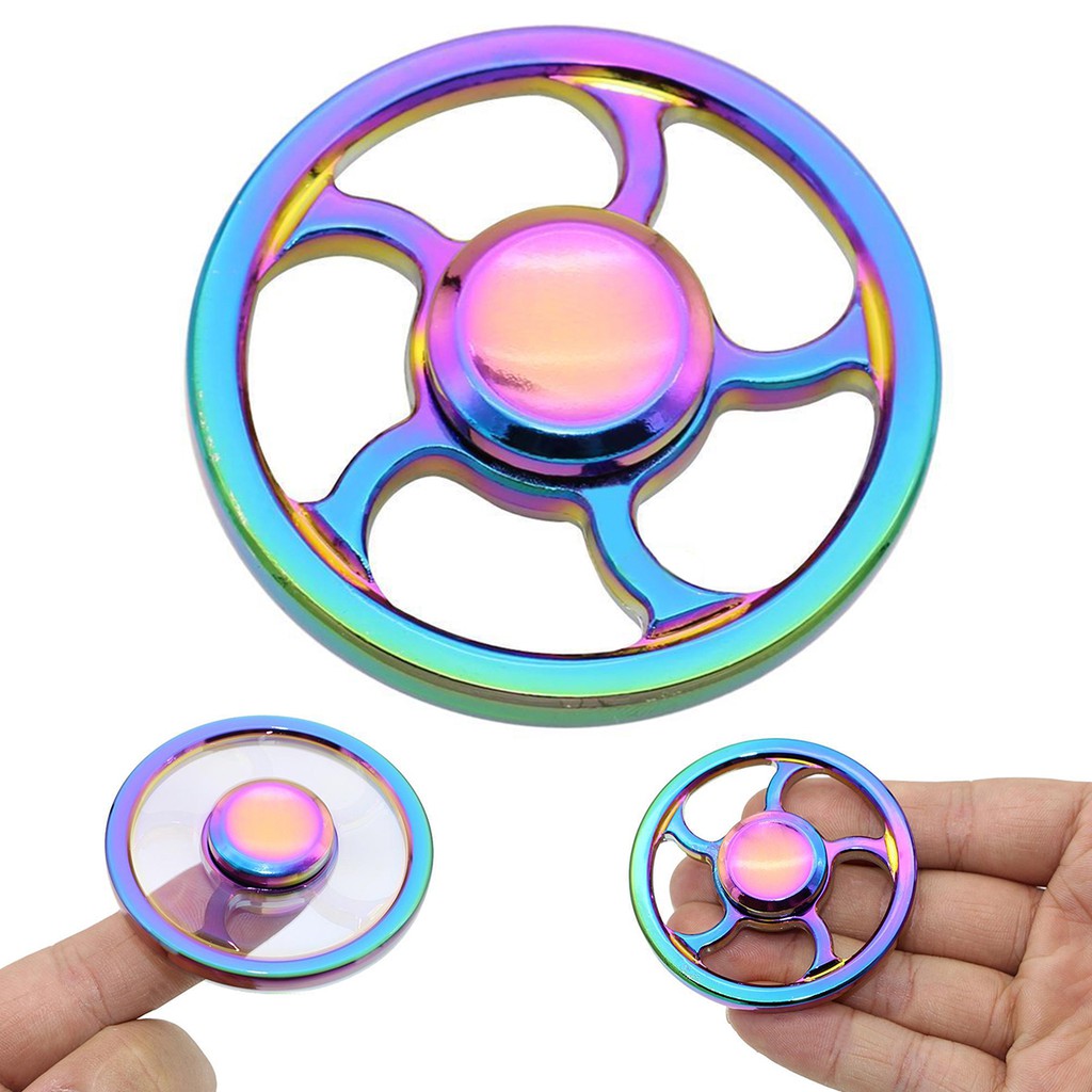 Rainbow Colour Aluminum Fidget Spinner