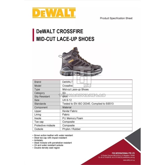 Dewalt crossfire safety boots on sale