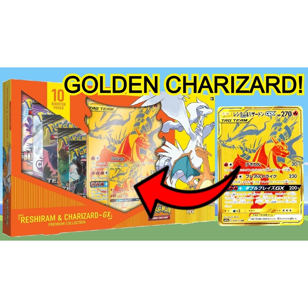 Card Pokemon Reshiram E Charizard Gx