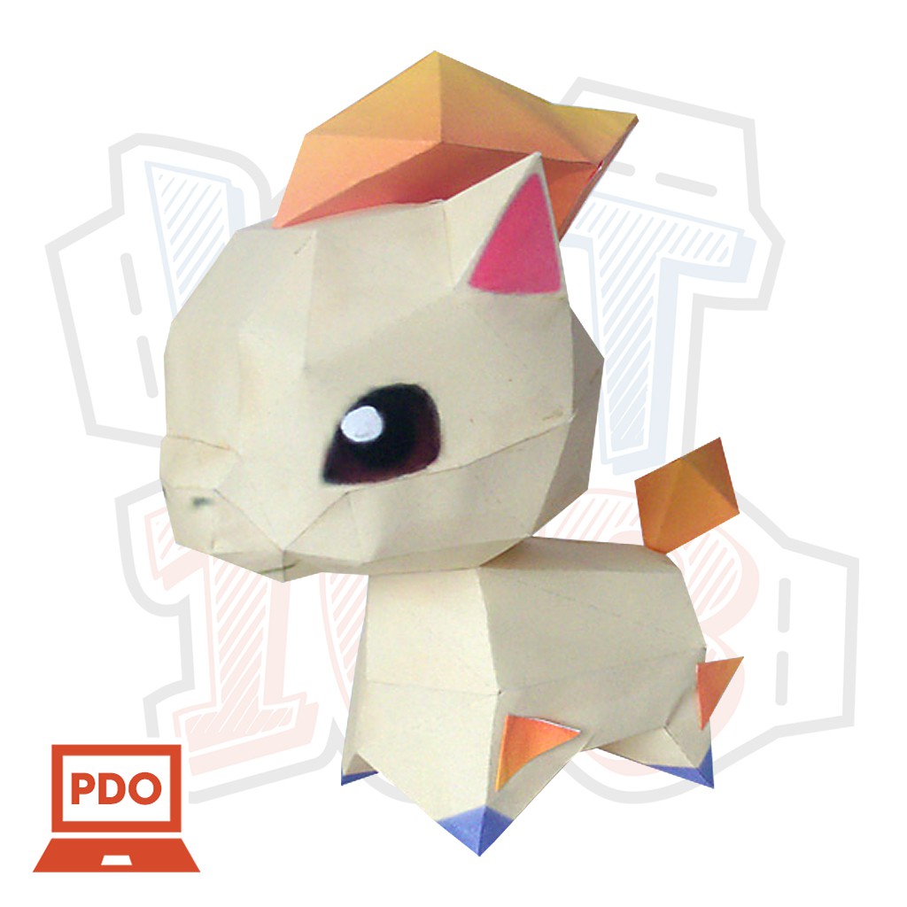 Pokemon Ponyta Chibi Paper Model | Shopee Singapore