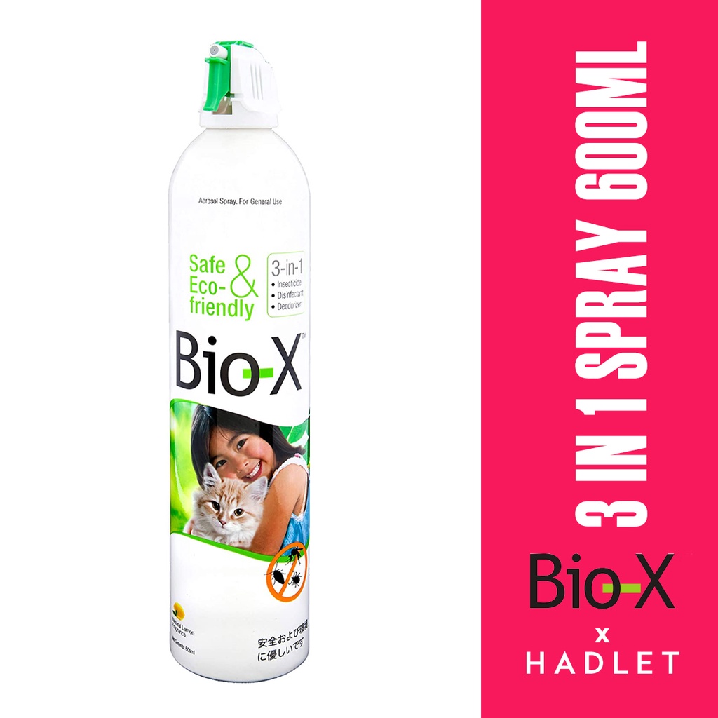 Bio-X 3 in 1 Aerosol Insecticide Lemon Spray [600 ml] | Shopee Singapore