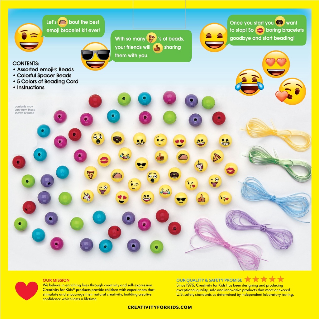 Creativity for shops kids emoji bracelets