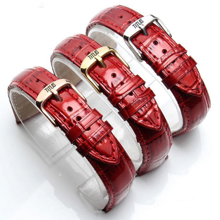 Red deals leather watches