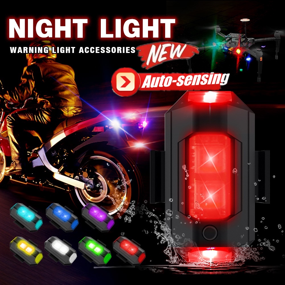 Rechargeable Flashing Lights Motorcycle Bikes Modified Drones Aircraft