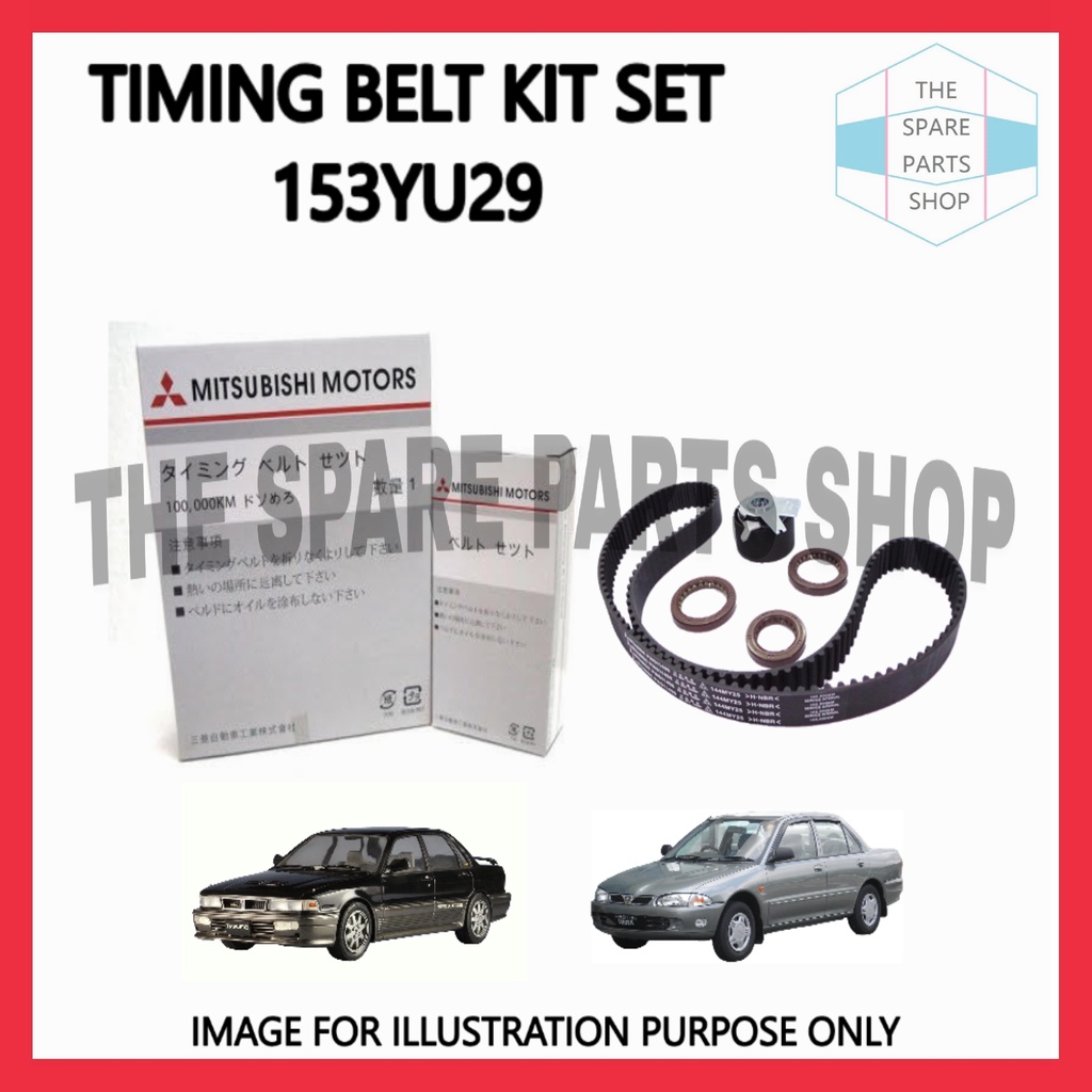 MITSUBISHI VR4 PROTON WIRA 4G91 TWIN CAM 153YU29 TIMING BELT SET 100 ...