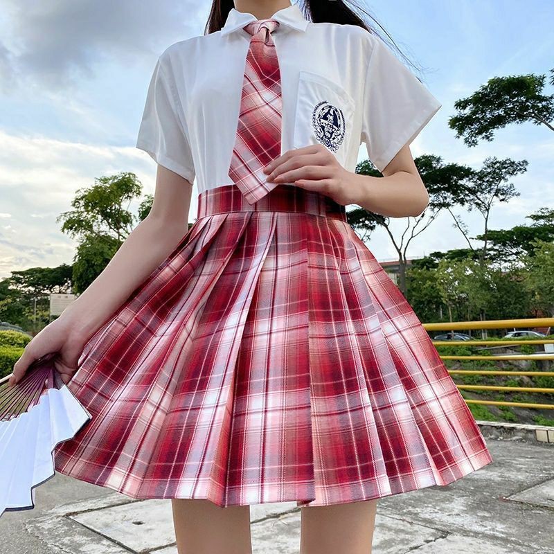 Original Strawberry Cute Multi JK Uniform Genuine Check Skirt Summer ...