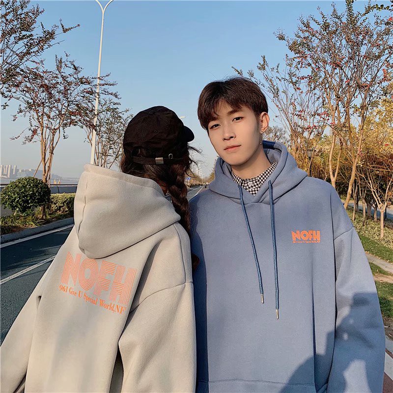 Hoodie couple korean on sale style