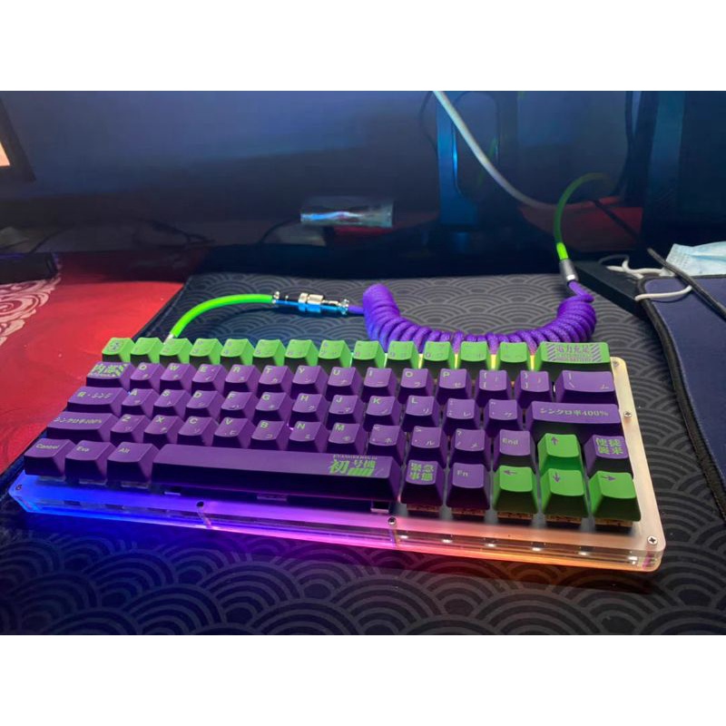 Transparent mica Case Mechanical Keyboard Kit CX60 With RGB led Bottom Shopee Singapore