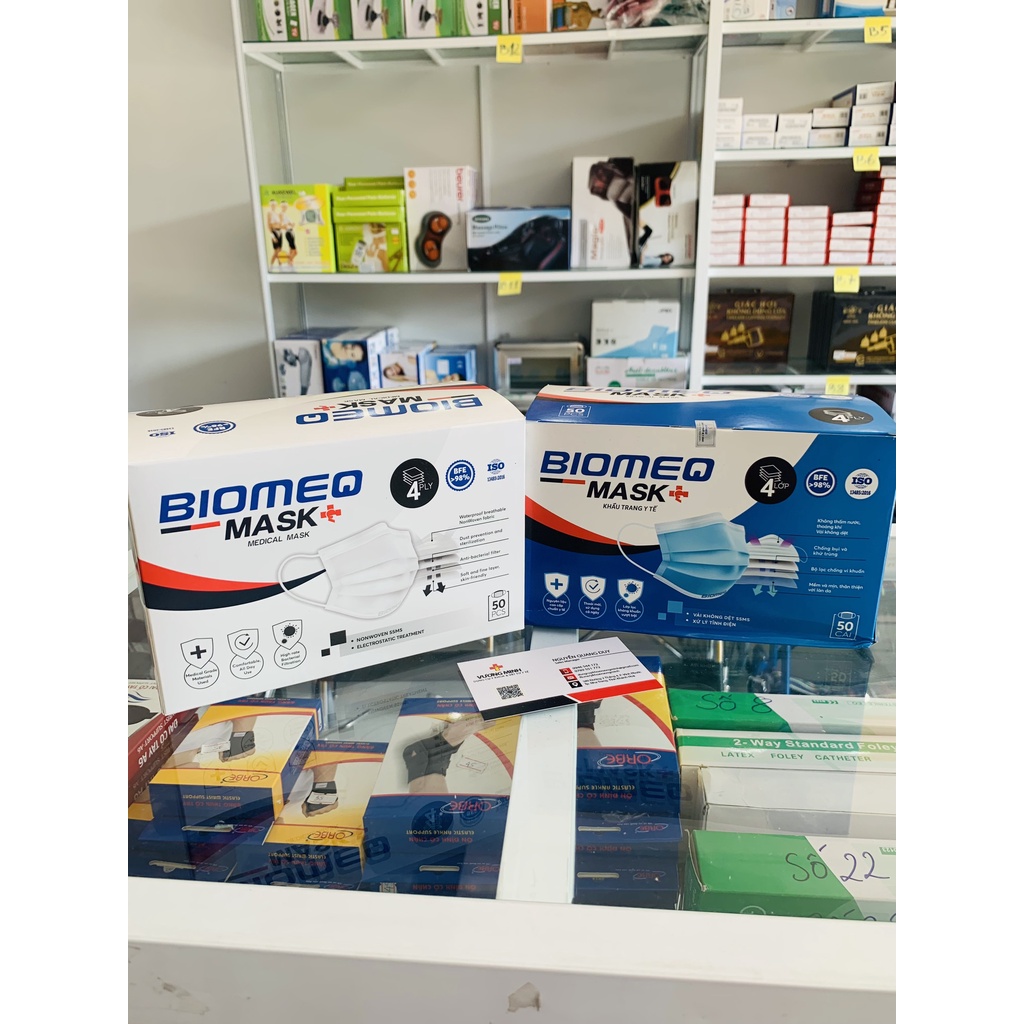 Biomeq 4-layer medical mask (white, gray) | Shopee Singapore