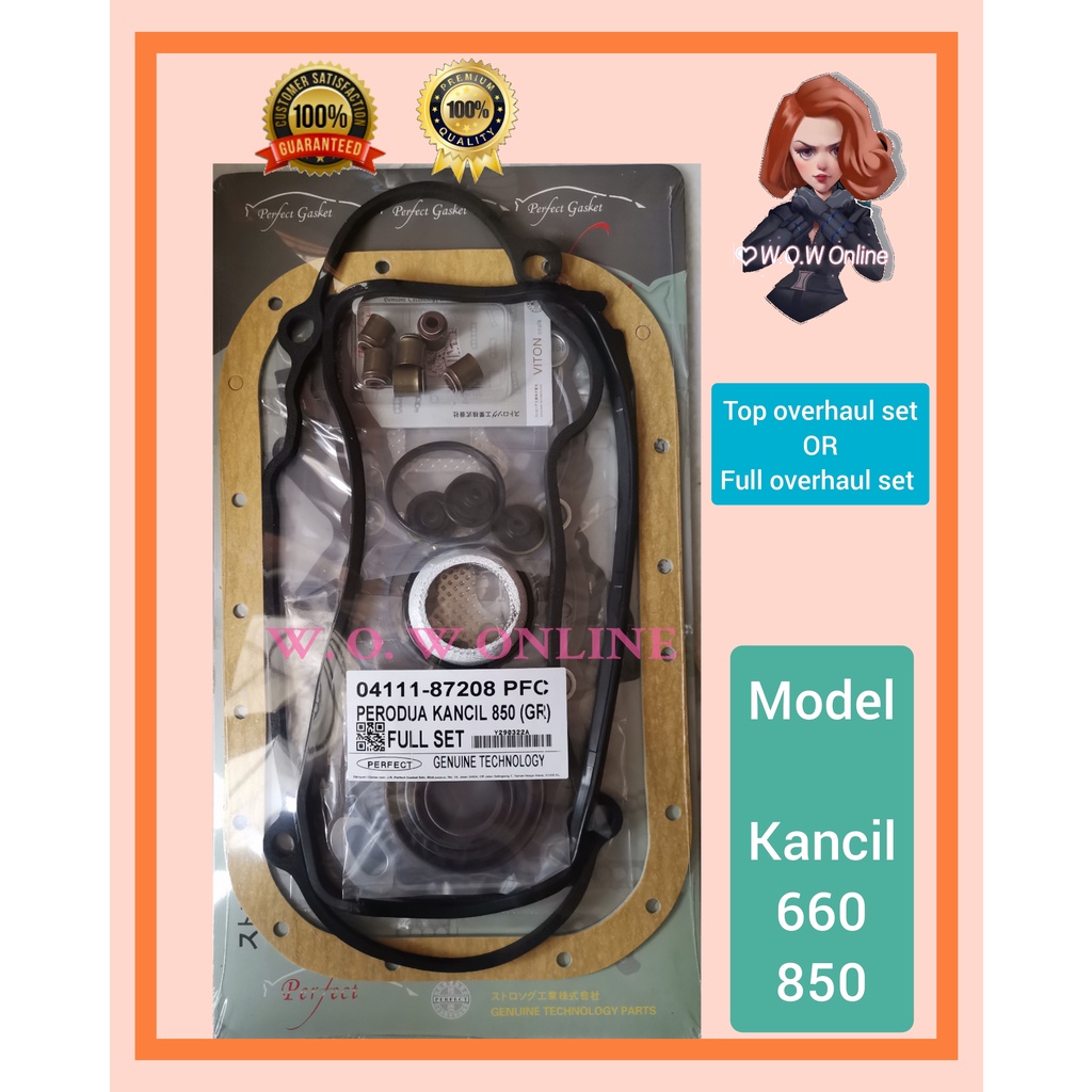 PERODUA KANCIL 660 850 EF ED CARBURETOR ENGINE TOP OR FULL OVERHAUL GASKET SET (CARBON) Shopee