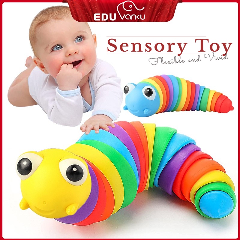 Baby Toys Montessori Sensory Play Twisting Caterpillar Interactive Infant Crawling Toys for Boys, Girls Baby 3 / 6 / 8 / 9 / 12 Months 1 Year Old