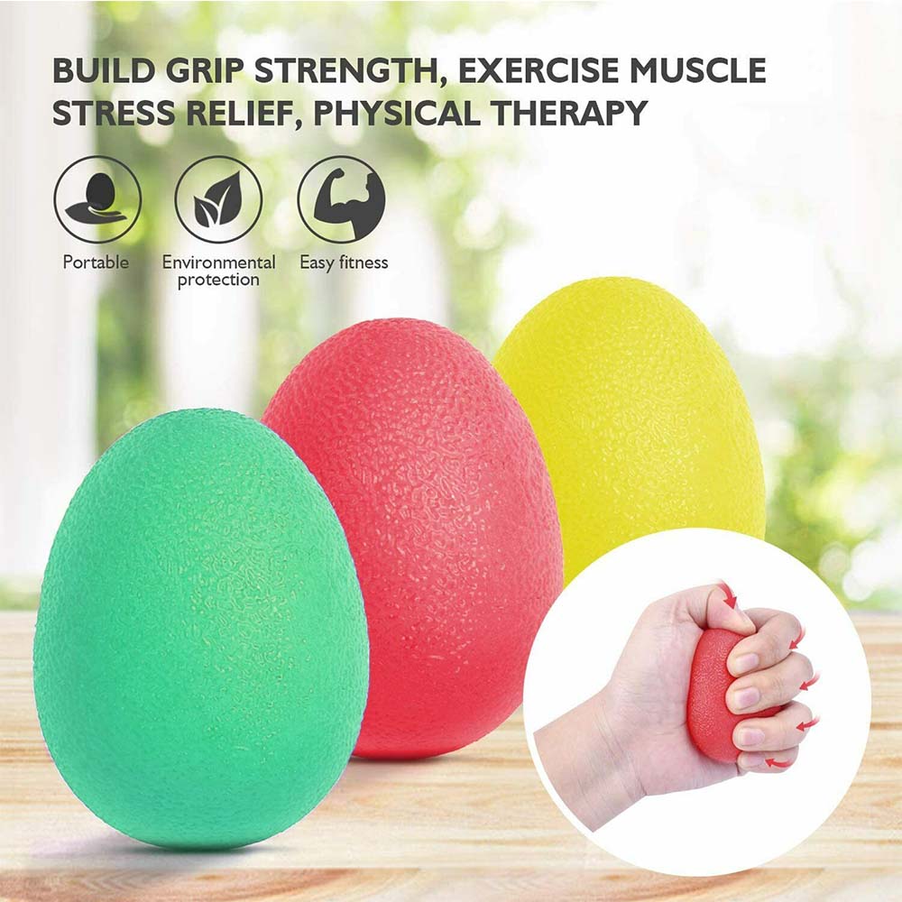 3pcs Hand Therapy Exercise Squeeze Balls Stress Relief Grip Strengthener Shopee Singapore