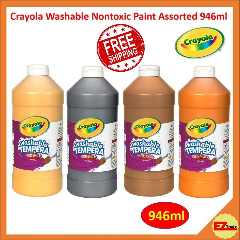 Crayola Non-Toxic Washable Paint Tempera Artista II 946ml | Shopee ...