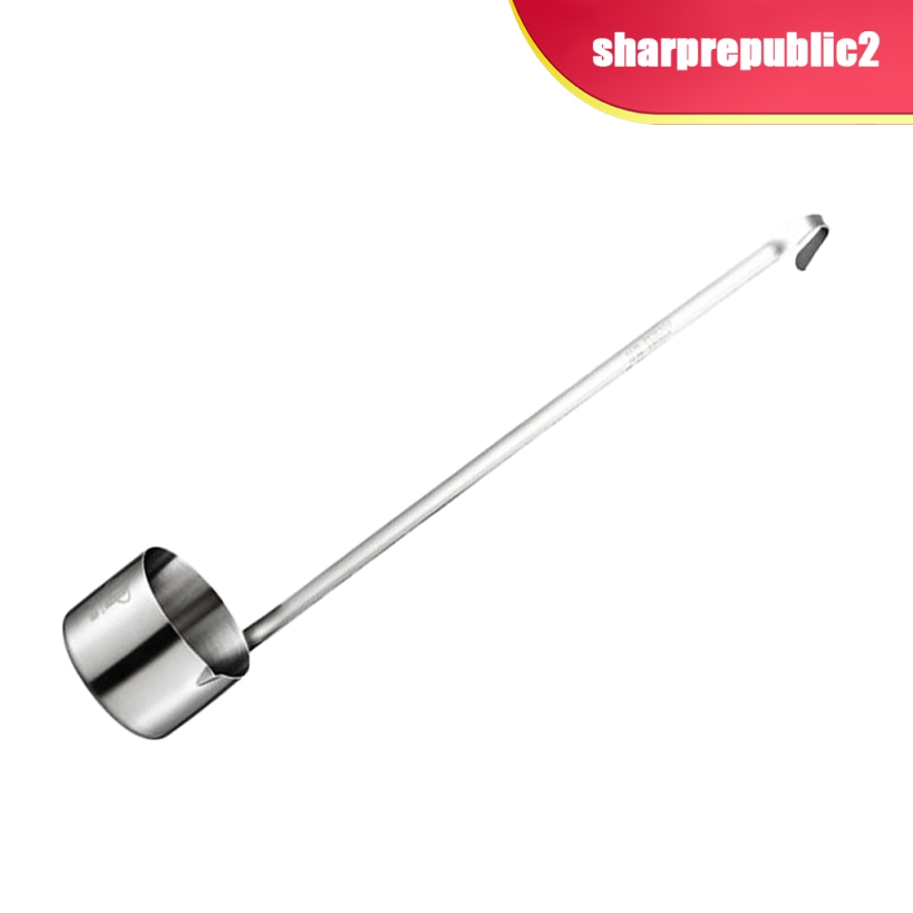 304 Stainless Steel Long Pouring Spoon Hang Sauce Ladle w/Handle Hook ...