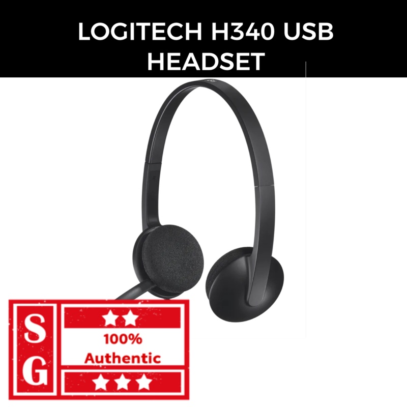 Logitech H340 USB Headset with Noise Canceling Mic