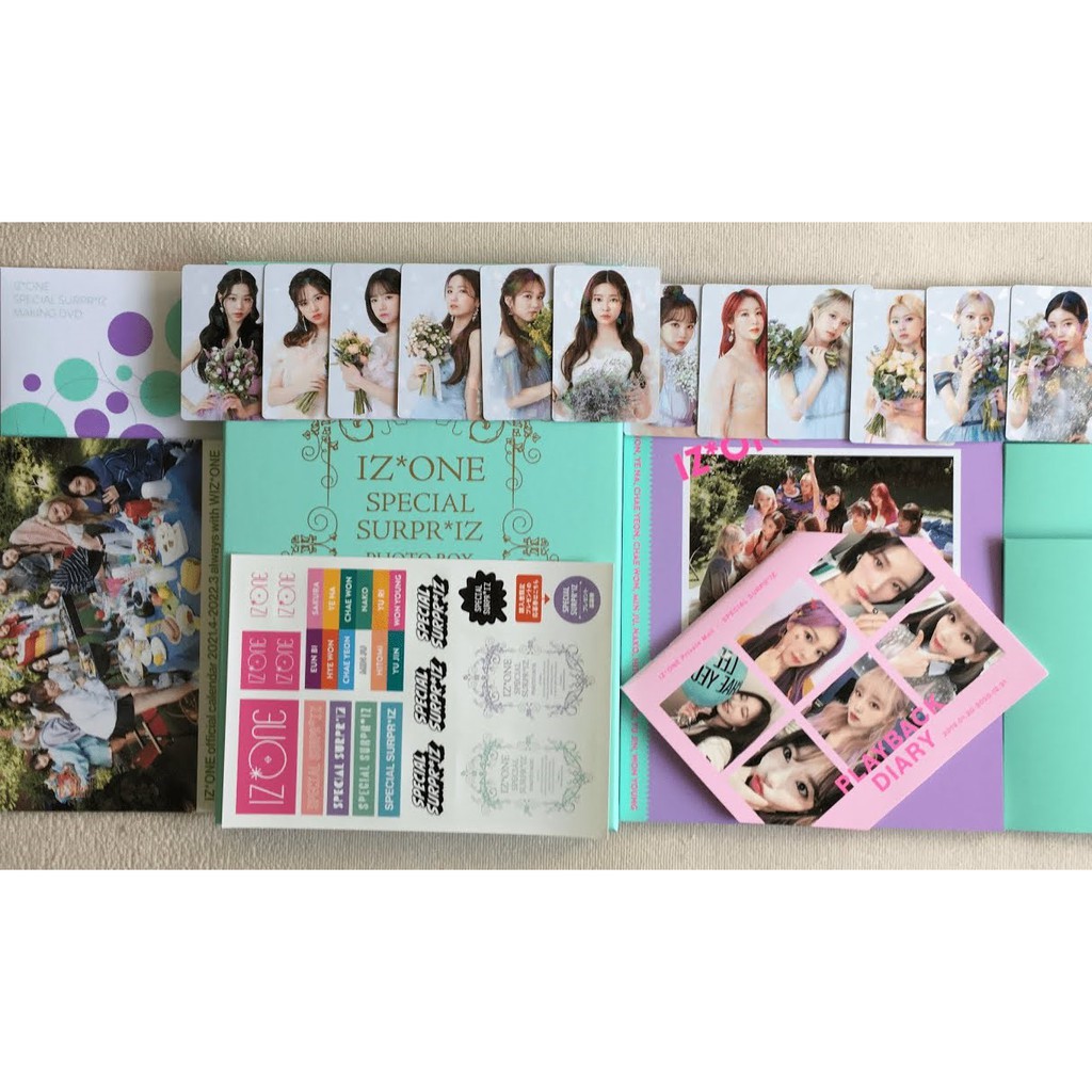 IZ*ONE Special Surpr*iz Photo Box IZONE Surpriz Calendar, Private Mail  Playback Diary, Making DVD, Photo Book