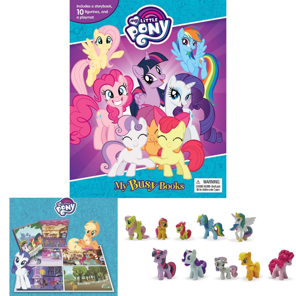 BN: My Little Pony - My Busy Book including 10 Figurines and Playmat ...