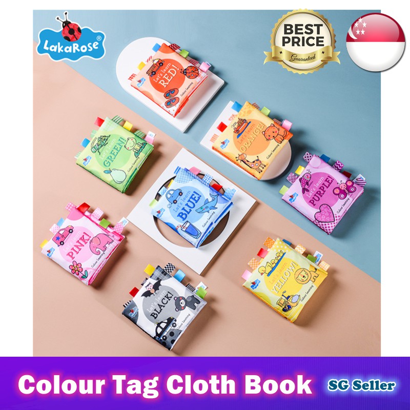 【Ready Stock】Colour Tag Cloth Plush Book★Early Childhood Montessori ...