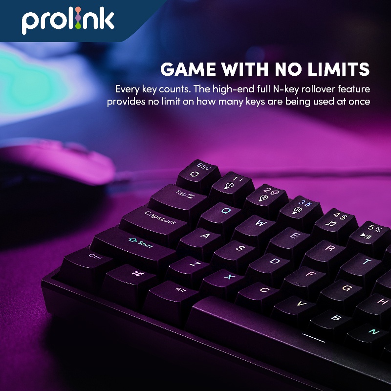 Prolink Desmodus Mechanical Keyboard Full length l Compact design l RGB Backlight - Gambar 4