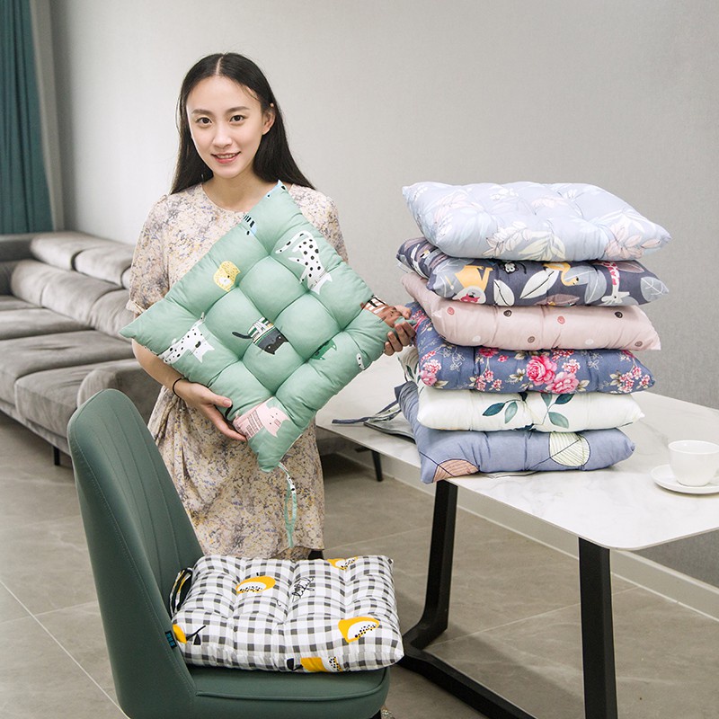 Soft Thicken Pad Chair Cushion Print Tied Rope Chair Cushion Dining Room Kitchen Office Home Decor Chair Cushion Decor Shopee Singapore