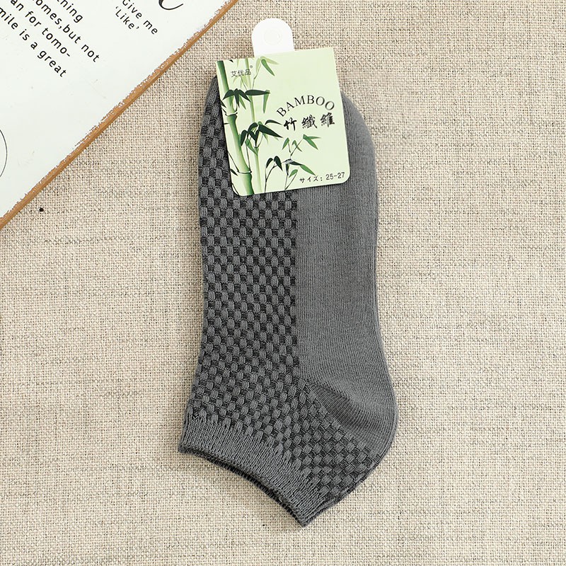 Men's Bamboo Fiber Odorless Socks Casual Business Socks Fashion ...