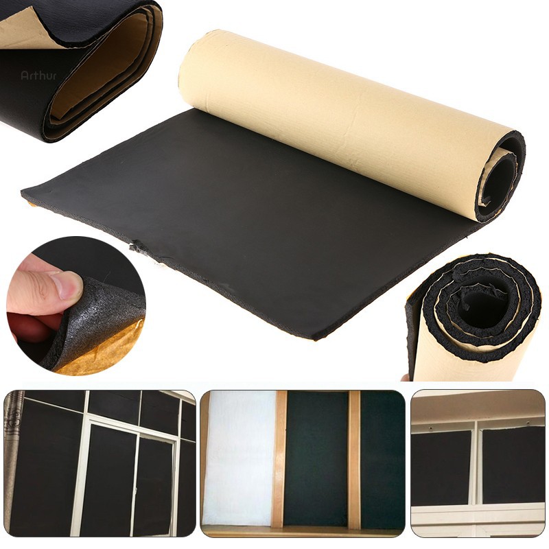 1 Roll 100 X 50cm Rubber Sound Proof & Heat Insulation Sheet Closed 