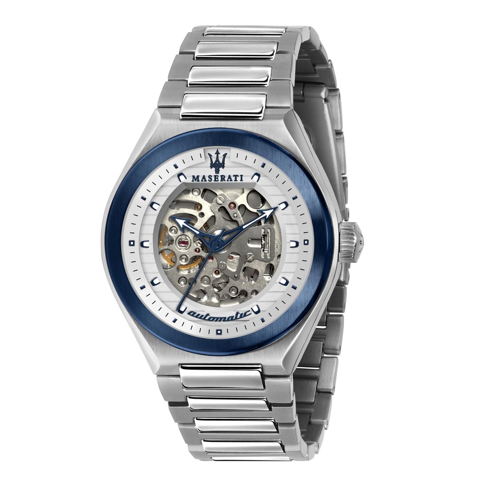 Maserati Triconic Automatic Skeleton Blue Dial  Watch For Men - R8823139001