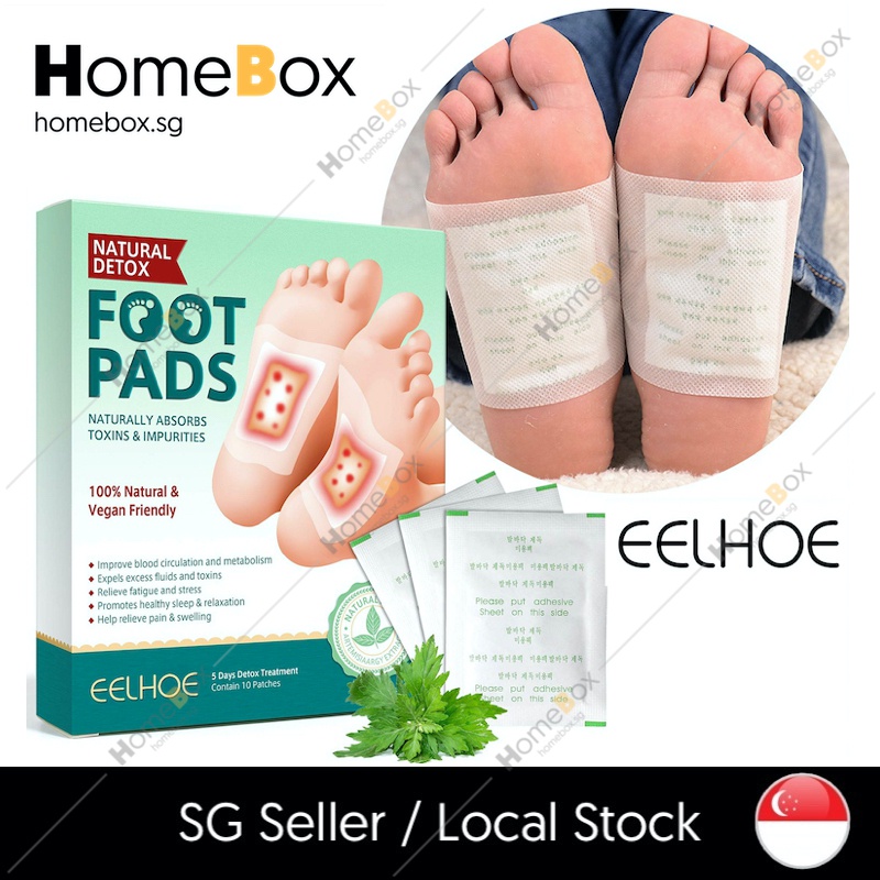 HomeBox EELHOE foot pads naturally absorbs toxins impurities natural detox food patch Herbal