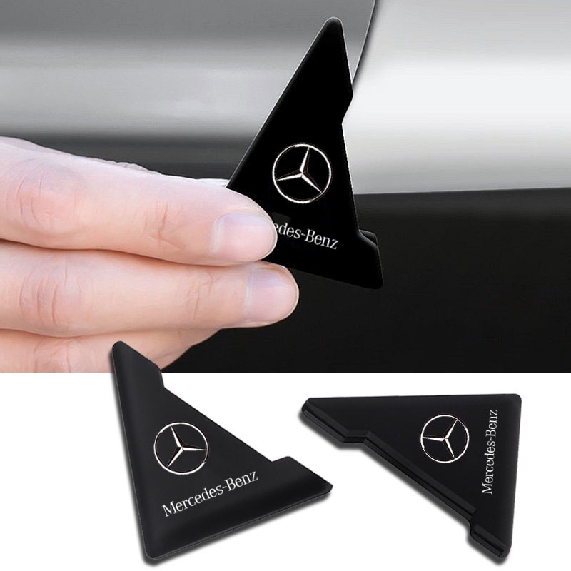 [Ready Stock] 2PCS/set Car Door Corner Cover Silicone Anti-Collision Stickers Car Accessories For Mercedes Benz W212 W204 W213 W205 W211 A180 A200 B180 C180 E200 CLA180 GLB200 GLC300 S CLS GLA GLE Cla