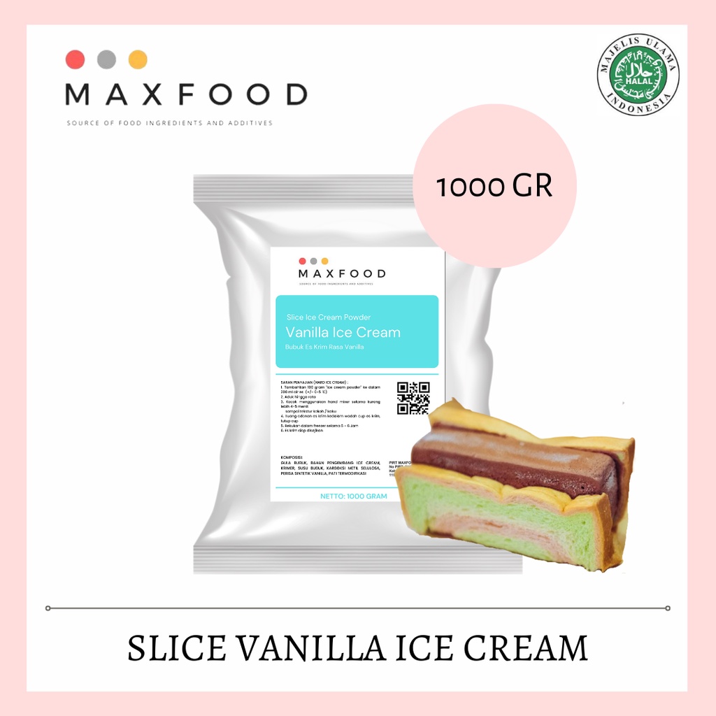 MAXFOOD - Slice Vanilla Ice Cream Powder / Vanilla Flavored Ice Powder ...
