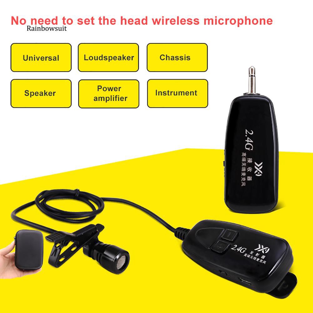 HOT XXD G18L 2.4G Wireless Microphone Automatch Condenser Headset with Metal Collar Clip Mic