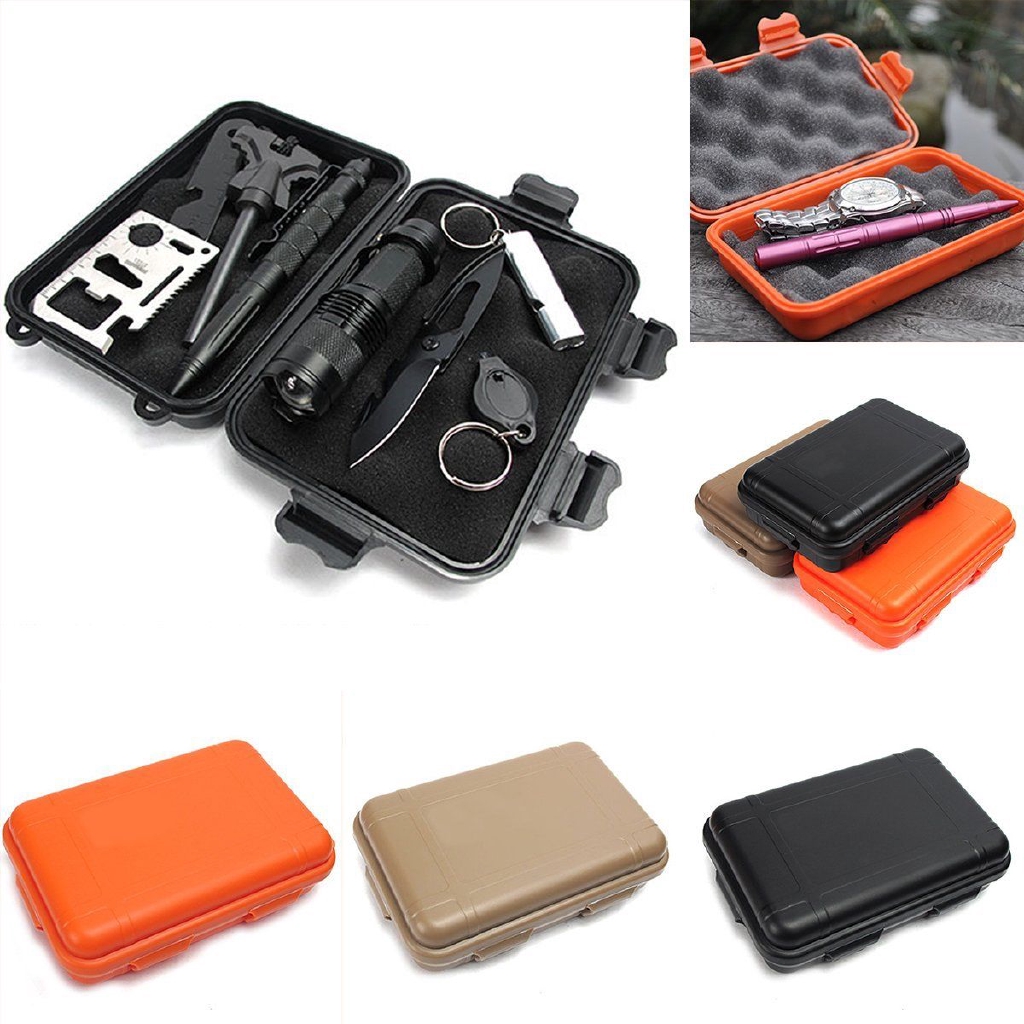 EDC gear waterproof box kayak Storage outdoor camp fish Trunk Airtight  container carry travel seal case bushcraft
