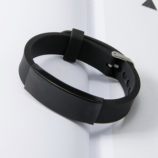 Men's black hot sale rubber bracelet