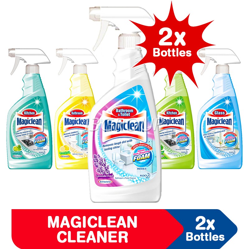 [2x BOTTLES] Magiclean Cleaner Bathroom Toilet Bowl Kitchen Glass Stain ...