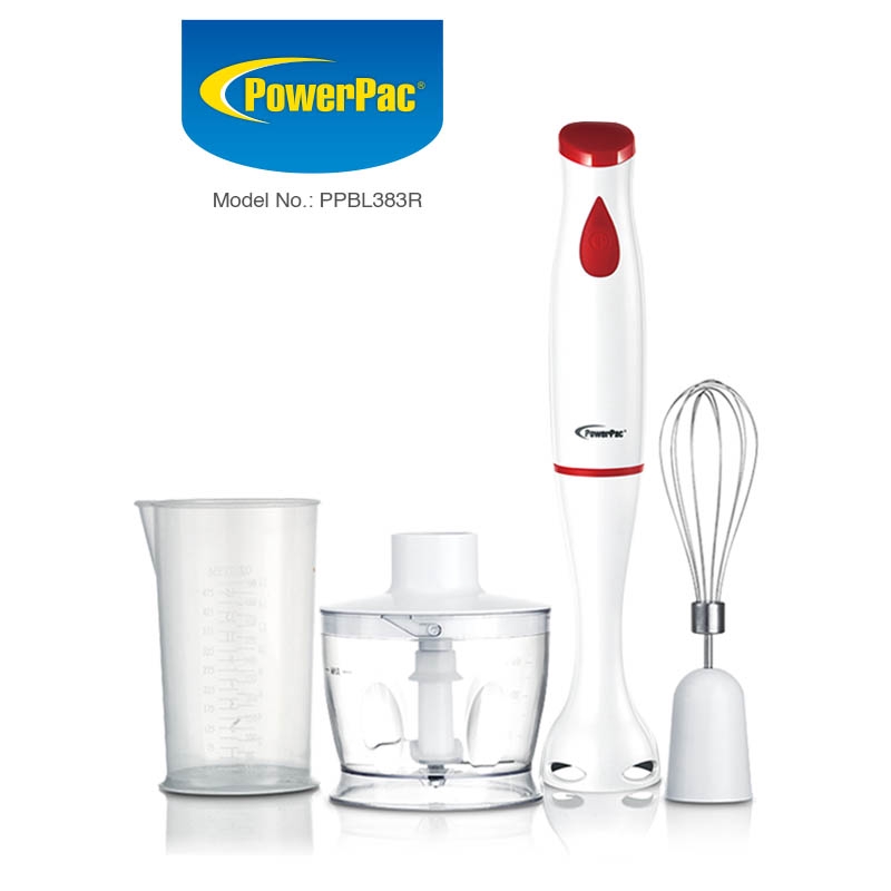 PowerPac Electric Multifunction Hand Blender 4 in 1 Set (PPBL383R