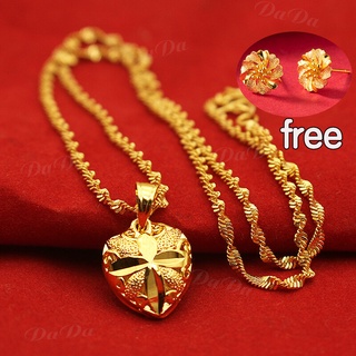 916 original gold necklace love gold necklace wedding jewelry with pendant set of chain jewelry