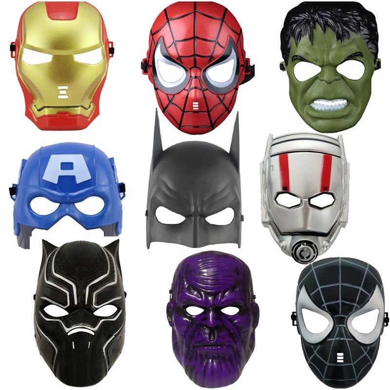 Child Cartoon Super Hero Mask Avenger Hulk Spiderman Iron man Captain ...