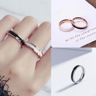 White and black on sale rings