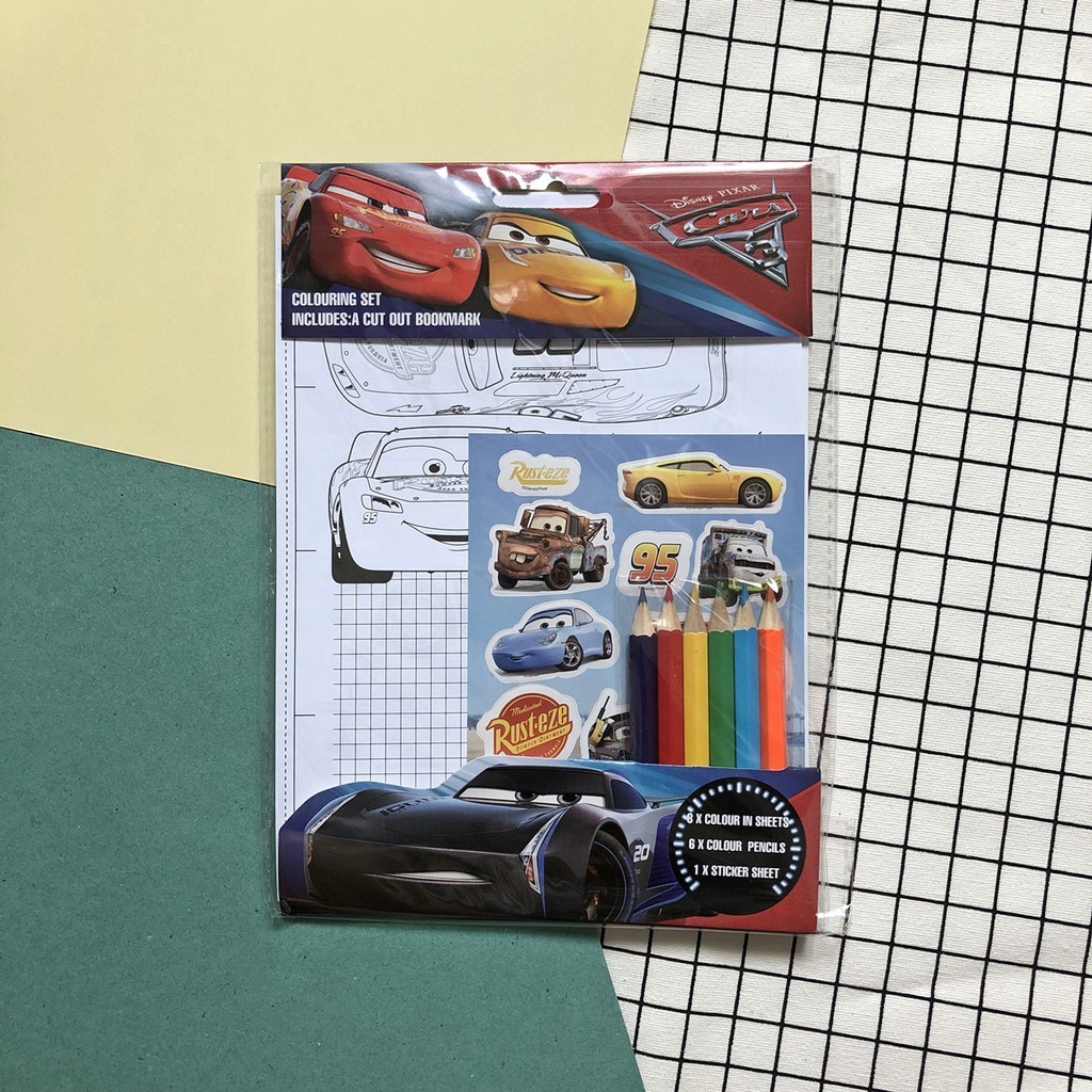 Disney Cars Colouring Set [ Lightning Mcqueen ] | Shopee Singapore