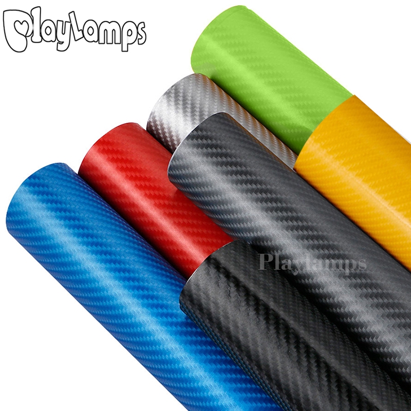 30 x 152cm 4D Carbon Fiber Glossy Vinyl Wrap Sheet Film Motorcycle Automobiles phones Laptop Decoration
