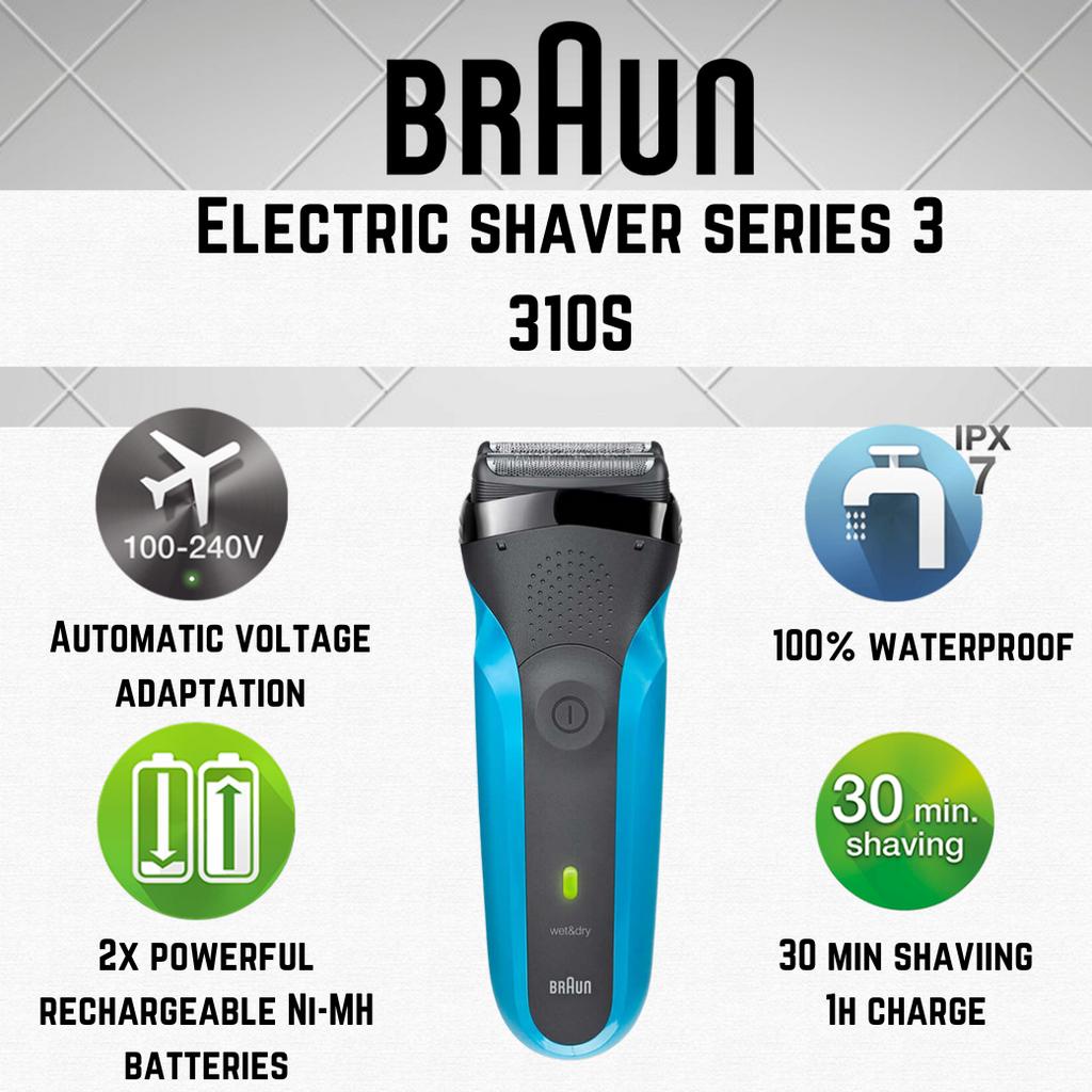 BRAUN Wet & Dry Shaver Series 3 310S / 310BT | Shopee Singapore